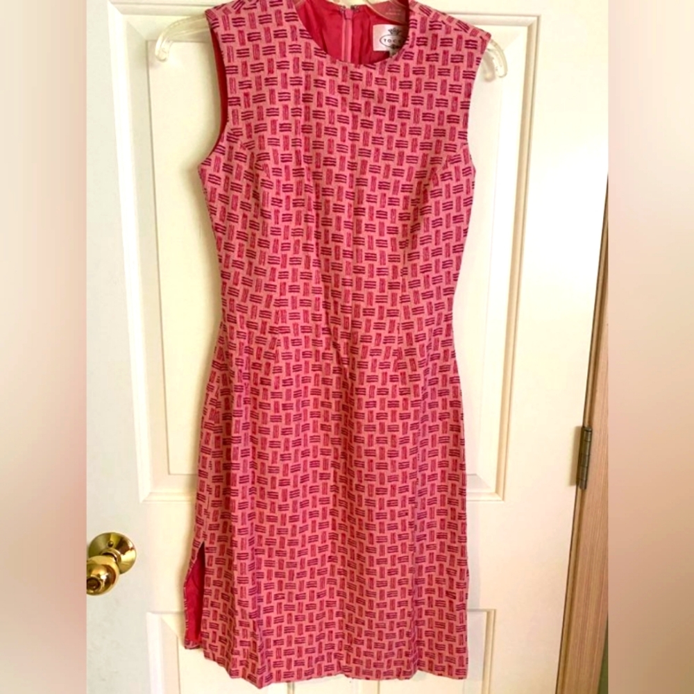 Red and pink Designer Tocca sleeveless summer dress